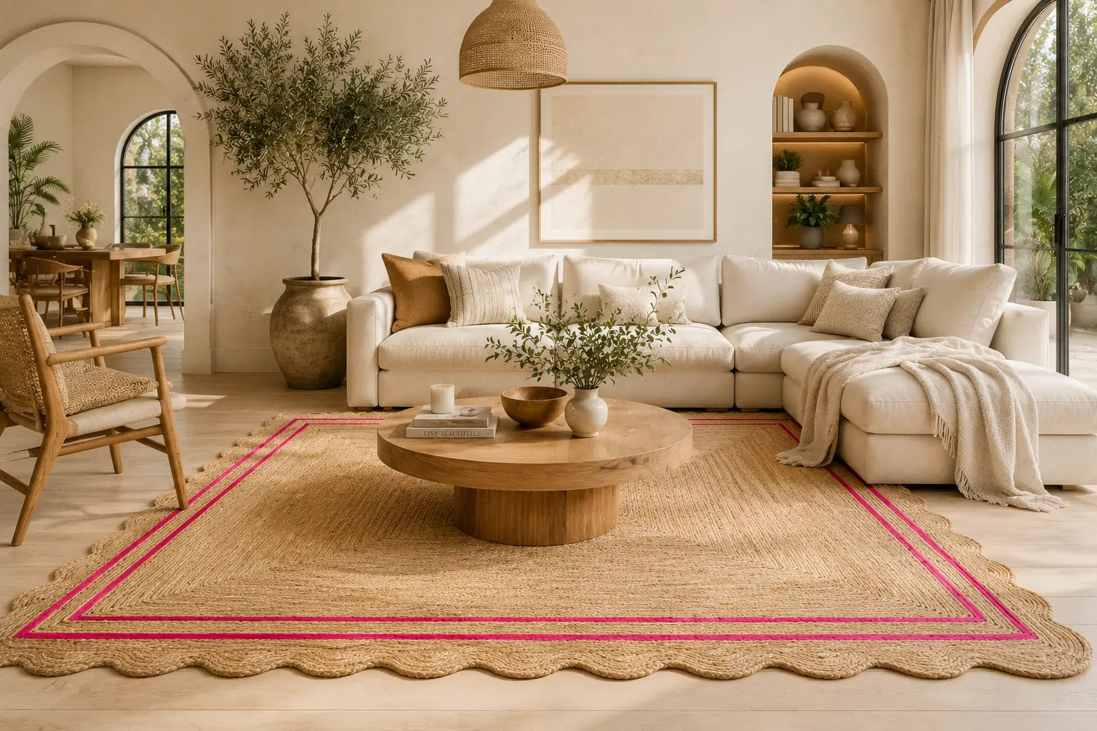 Best Scalloped Rugs for Living Rooms: A Stylish Guide to Handmade Jute Rugs